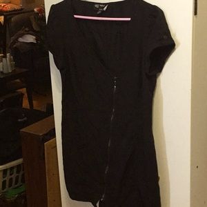 Asymmetrical zip dress